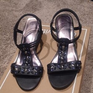 Black Wedge Sandle